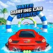 Water Surfing Car Stunts Car Racing Game